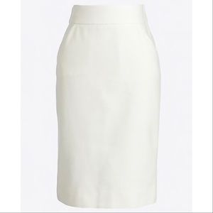 NWT Jcrew Pencil Skirt (Ivory-Size 0)